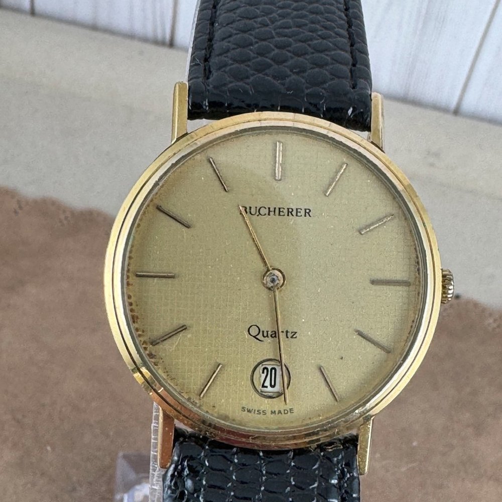 Vintage Fabulous Bucherer Swiss Made Watch with date,